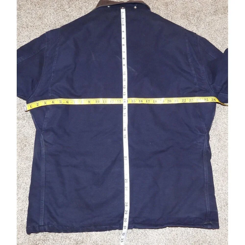 Vintage Carhartt C26 MDT Midnight Blue Jacket Mens Large Regular Union Made - Picture 8 of 10